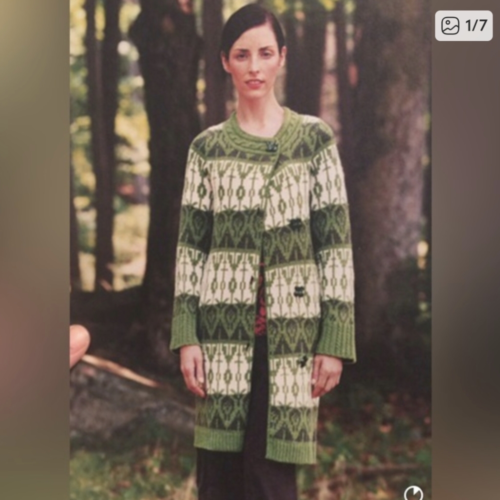 Anthropologie Fair Isle Sweater Coat